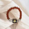 Virgo Zodiac Bracelet 7 Inch | Carnelian + Clear Quartz