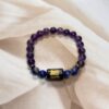 Aquarius Zodiac Bracelet 7.5 Inch | Amethyst + Lapis Lazuli