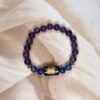 Aquarius Zodiac Bracelet 7 Inch | Amethyst + Lapis Lazuli