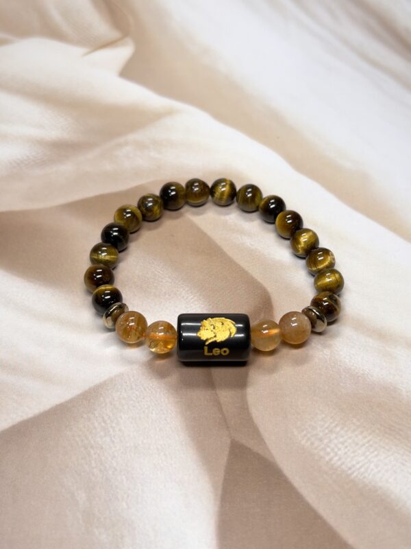 IMG_0857 Leo Zodiac Bracelet 7 Inch | Tiger Eye + Citrine