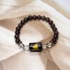 Capricorn Zodiac Bracelet 7.5 Inch | Almandine Garnet + Clear Quartz