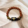 Aries Zodiac Bracelet 7 Inch | Red Jasper + Tiger Eye