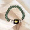 Gemini Zodiac Bracelet 7.5 Inch | Green Aventurine + Clear Quartz