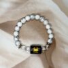 Cancer Zodiac Bracelet 7 Inch | Howlite + Clear Quartz