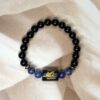 IMG_0898 Sagittarius Zodiac Bracelet 7 Inch | Black Obsidian + Lapis Lazuli