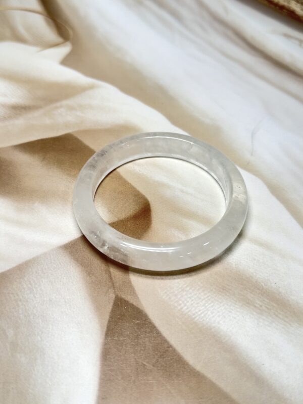 Exclusive Full Clear Quartz Bangle - 5.5 CM
