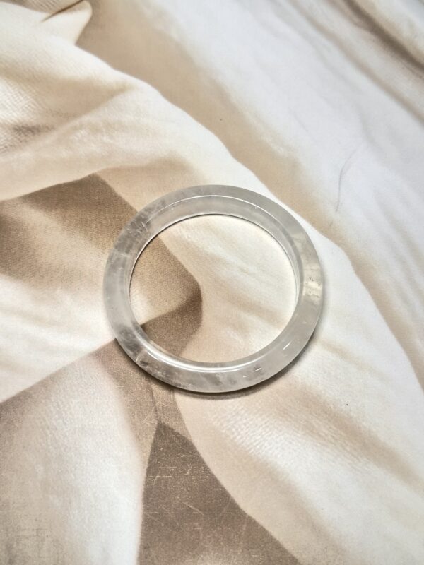 Exclusive Full Clear Quartz Bangle - 5.5 CM