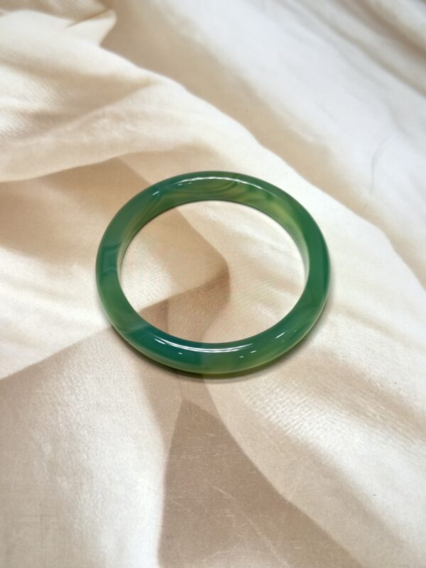 Exclusive Full Green Onyx Bangle - 5.65 CM
