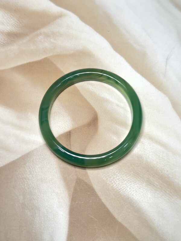 Exclusive Full Green Onyx Bangle - 5.65 CM