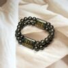Pyrite Double Band + Zibu Charms Bracelet | 7 Inch | 8MM