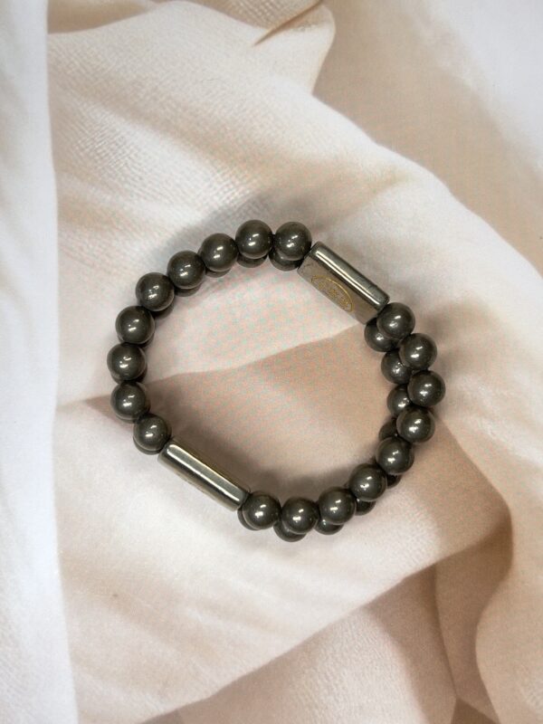 Pyrite Double Band + Zibu Charms Bracelet | 7.5 Inch | 8MM