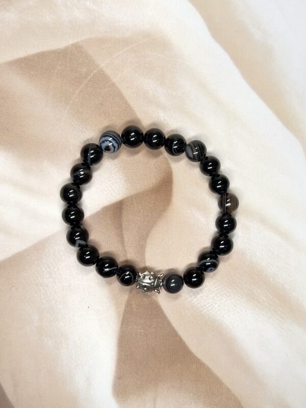 IMG_1023 Black Agate / Sulemani Hakik Bracelet | 7 Inch | 8MM