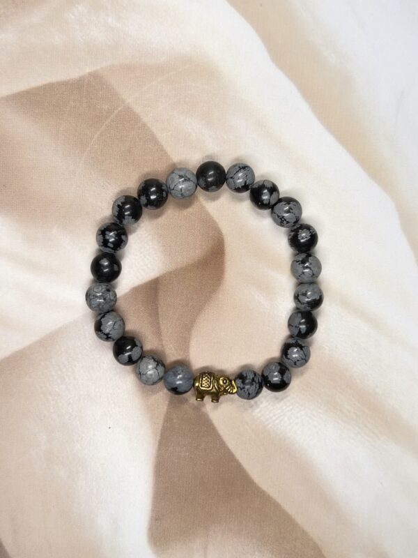 Snowflake Obsidian Bracelet | 7 Inch | 8MM