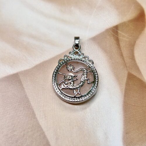 Rose Quartz Dragon Pendant
