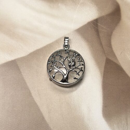 Clear Quartz Tree Of Life Pendant