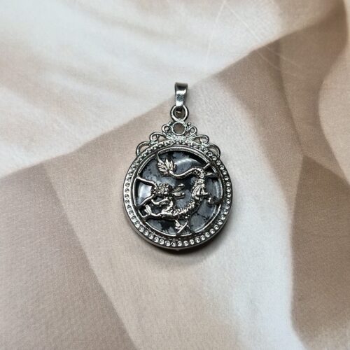 Snowflake Obsidian Dragon Pendant