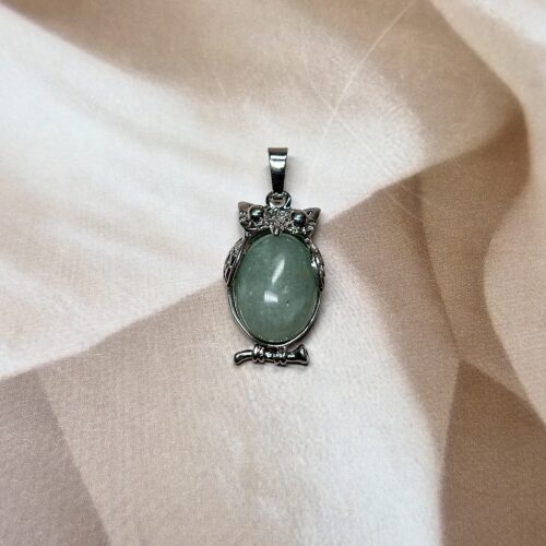 Green Aventurine Owl Pendant