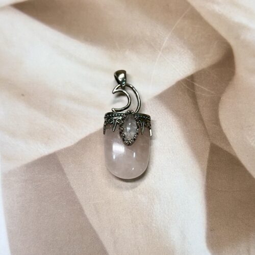 Rose Quartz Moonlight Pendant