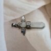 IMG_1332 Clear Quartz Celestial Wing Pendant | German Silver