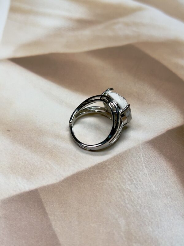 IMG_1343 Howlite Round Ring | German Silver
