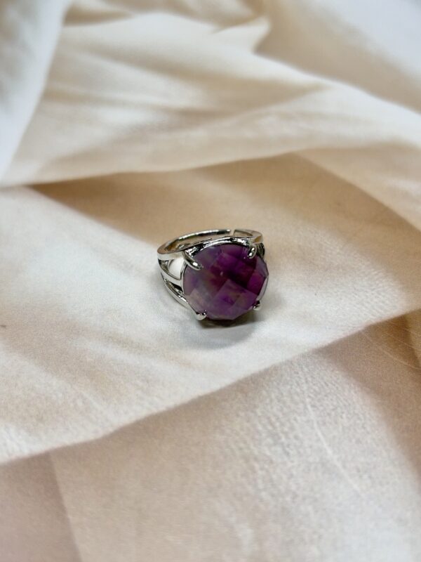 IMG_1345 Amethyst Round Ring | German Silver