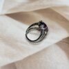 IMG_1346 Amethyst Round Ring | German Silver