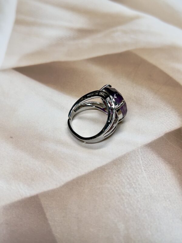 IMG_1346 Amethyst Round Ring | German Silver