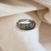 IMG_1364 Quad Multi-Tourmaline Ring | Adjustable | German Silver