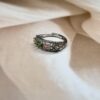 IMG_1365 Quad Multi-Tourmaline Ring | Adjustable | German Silver