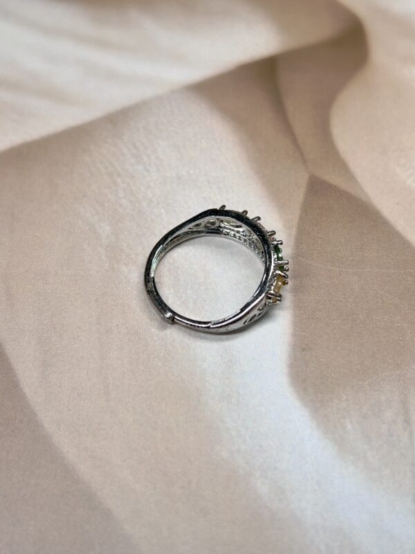 IMG_1366 Quad Multi-Tourmaline Ring | Adjustable | German Silver