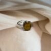 IMG_1373 Faceted Oval Tiger Eye Ring | Adjustable | German Silver