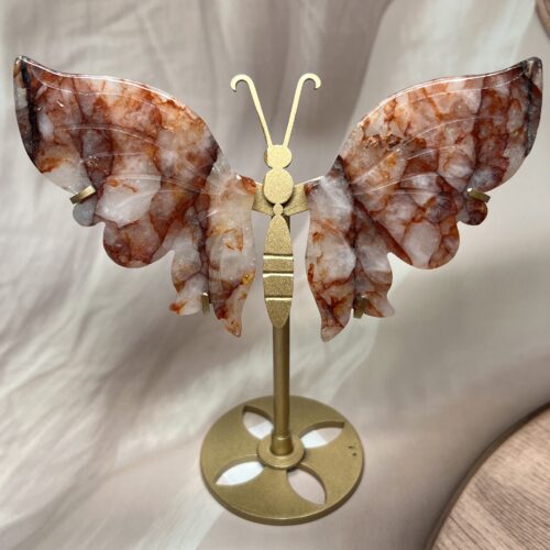 Fire Quartz Butterfly Statement Piece