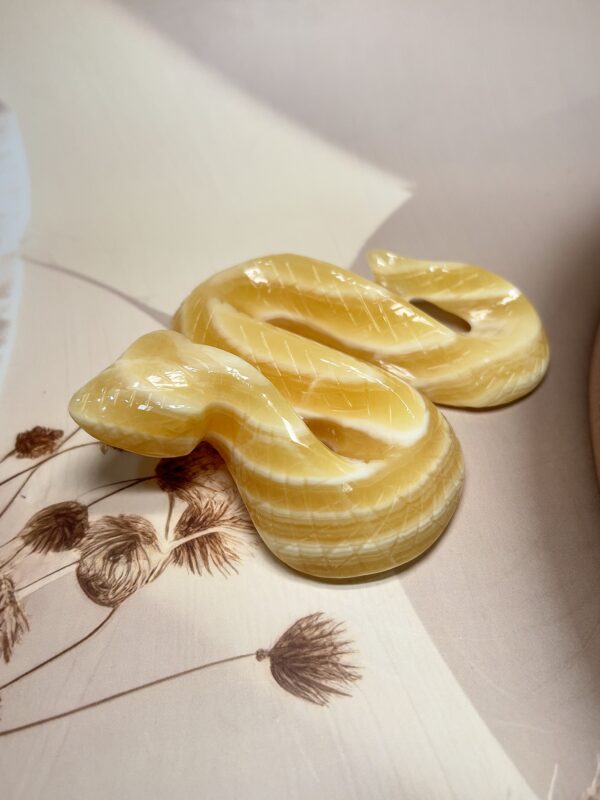 Sunny Yellow Calcite Snake | 300 GM | Collector's Piece