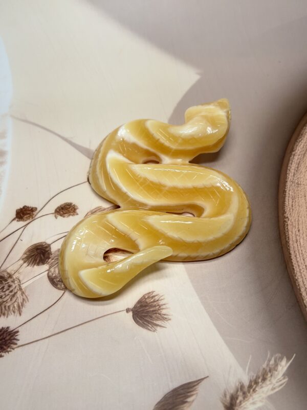 Sunny Yellow Calcite Snake | 300 GM | Collector's Piece