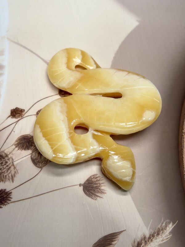 Sunny Yellow Calcite Snake | 300 GM | Collector's Piece