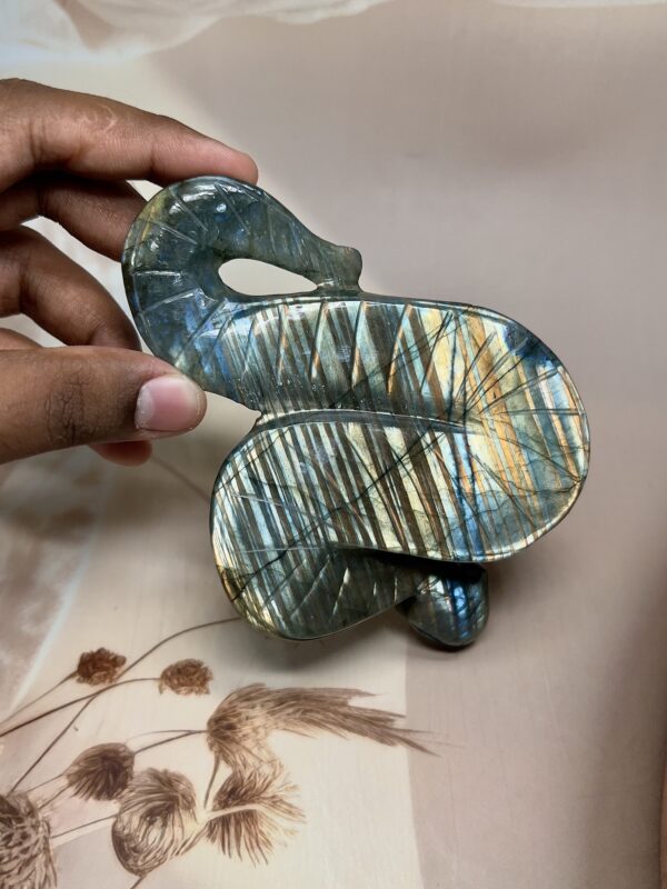Blue-Golden Flash Labradorite Snake | 263 GM | Collector's Piece