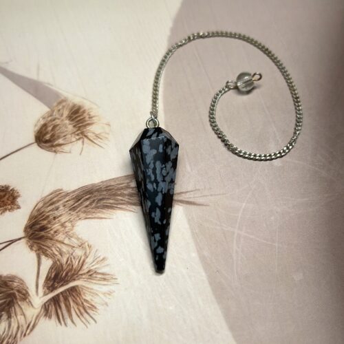 Snowflake Obsidian Pendulum