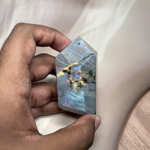 Blue-Pink Labradorite Freeform | 124 GM | Rare Pink Flash