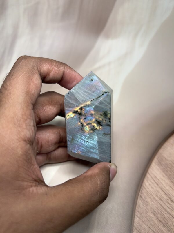 Blue-Pink Labradorite Freeform | 124 GM | Rare Pink Flash