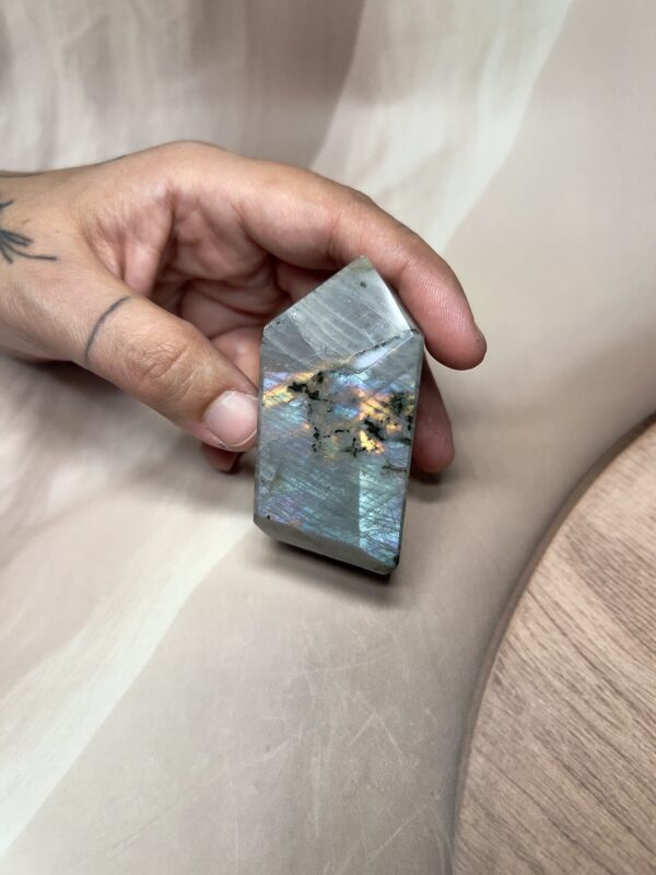 Blue-Pink Labradorite Freeform | 124 GM | Rare Pink Flash