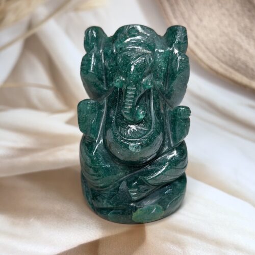 Green Nephrite Jade Ganesh-Ji | 240 GM
