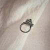 Flower Cradle Crystal Rings | 8 Natural Crystal Options | German Silver