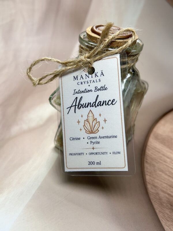 Abundance Intention Bottle | Citrine • Green Aventurine • Pyrite