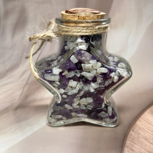Calm & Peace Intention Bottle | Amethyst • Moonstone • Lepidolite