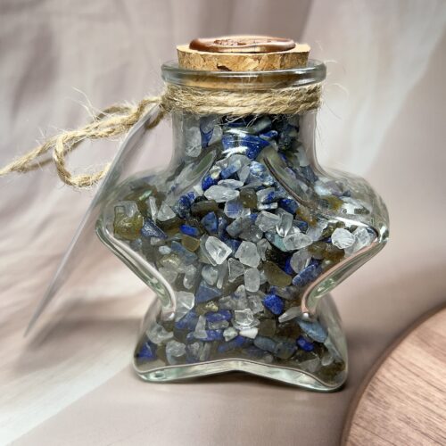 Manifestation Intention Bottle | Clear Quartz • Lapis Lazuli • Labradorite