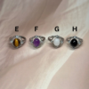 Magic Mirror Crystal Rings | 8 Natural Crystal Options | German Silver