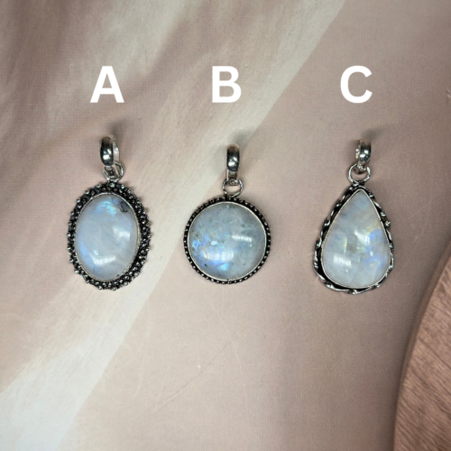 Rainbow Moonstone Flashy Pendants