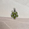 Exquisite Peridot Flower Pendant | German Silver