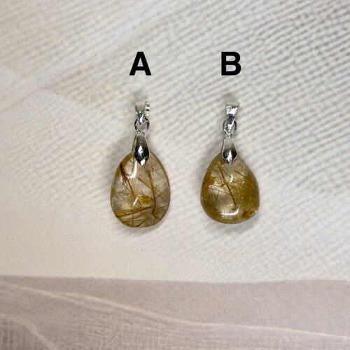 93EC1C08-5DD0-41FE-A06A-F60BB8A165F8_1_201_a Golden Rutile Quartz Pendant | 2 Variations | German Silver