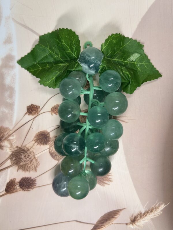 IMG_1533 Green Fluorite Crystal Grape Carving | 260 GM